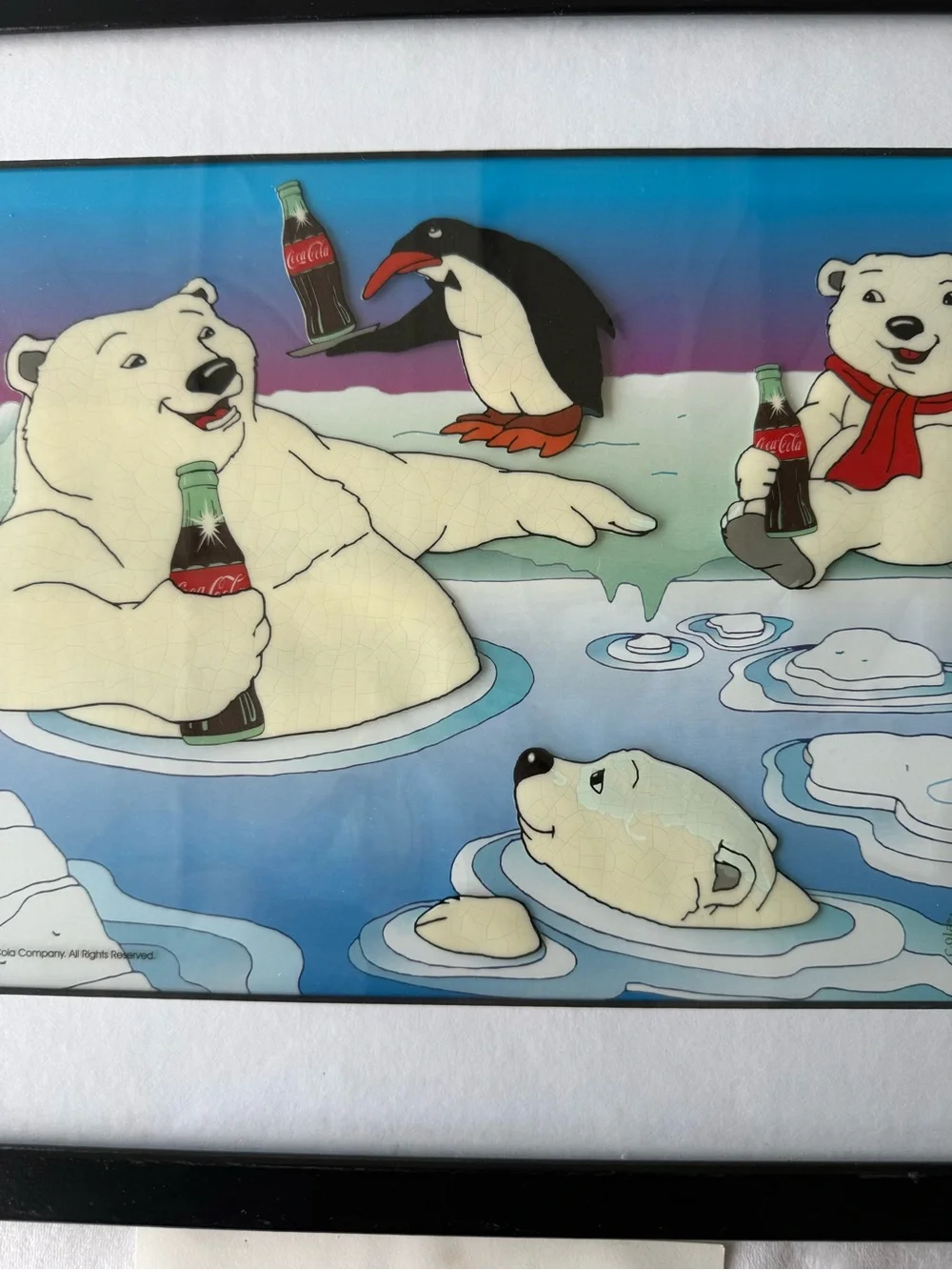 Vintage coca-cola “Your Coke Sir” cel 1998 animation cell style